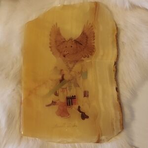 Vintage Lowell Talashoma Sr. Hoping Native American Art Stone Plague